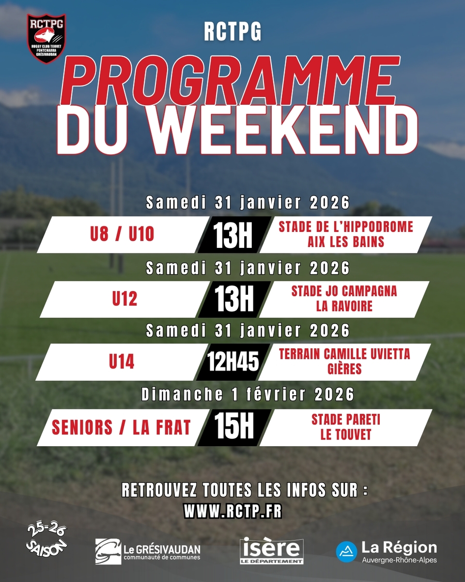 🔥 PROGRAMME DU WEEK-END 🔥