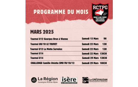 🟥 PROGRAMME DU MOIS 🟥