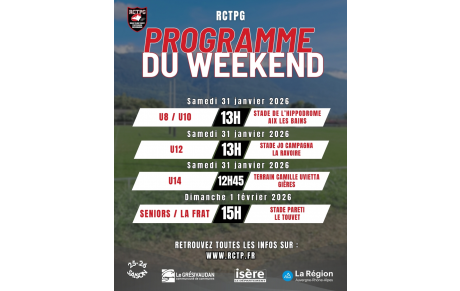 🔥 PROGRAMME DU WEEK-END 🔥